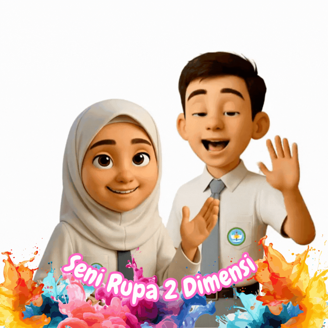 Ilustrasi Siswa Belajar Seni